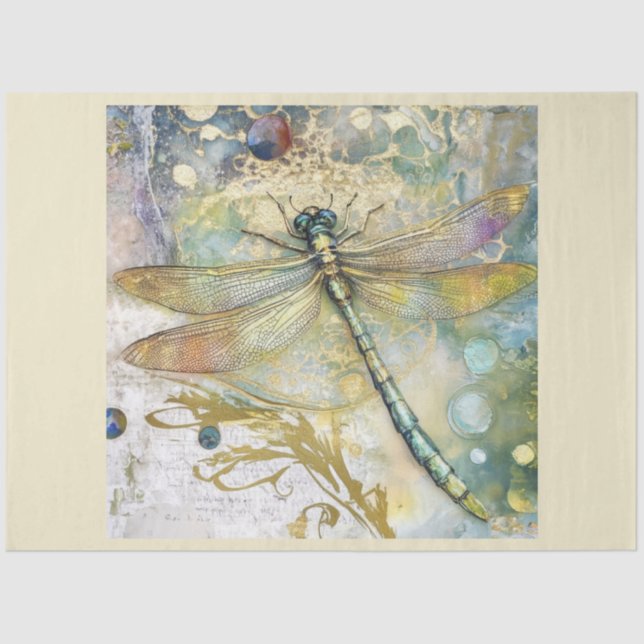 An Artistic Dragonfly Series Design #3 Tissue Paper (Front)