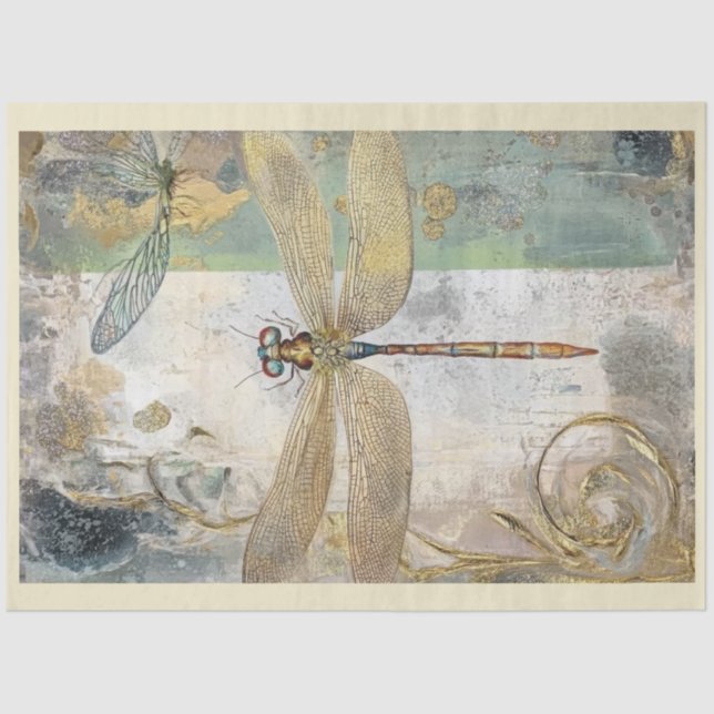 An Artistic Dragonfly Series Design #9 Tissue Paper (Front)