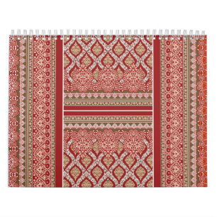 An artistic representation of an orange and brown calendar