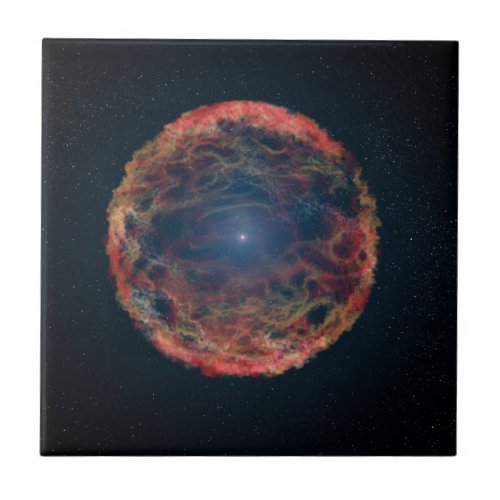 An Artists Impression Of Supernova 1993j Ceramic Tile