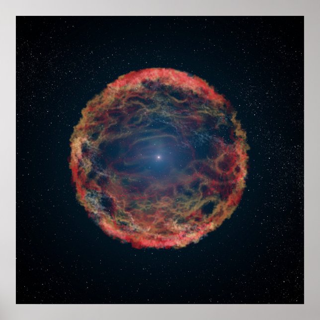 An Artist's Impression Of Supernova 1993j. Poster (Front)