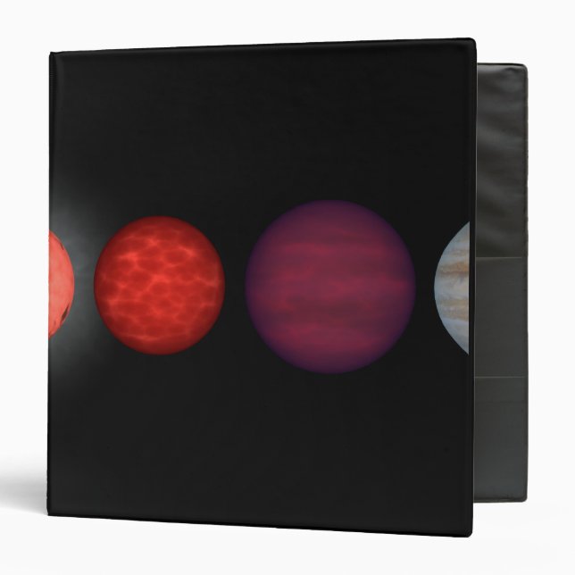 An artist's rendition comparing brown dwarfs binder (Front/Inside)