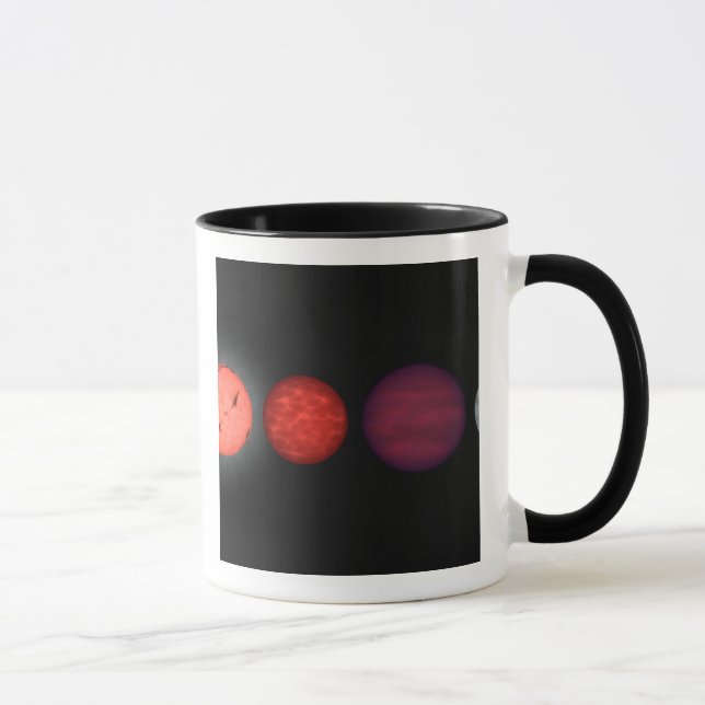 An artist's rendition comparing brown dwarfs mug (Right)