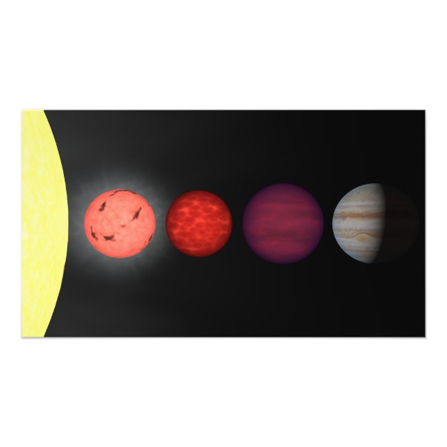 An artist's rendition comparing brown dwarfs photo print (Front)