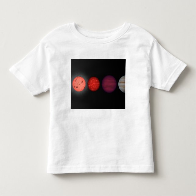 An artist's rendition comparing brown dwarfs toddler t-shirt (Front)