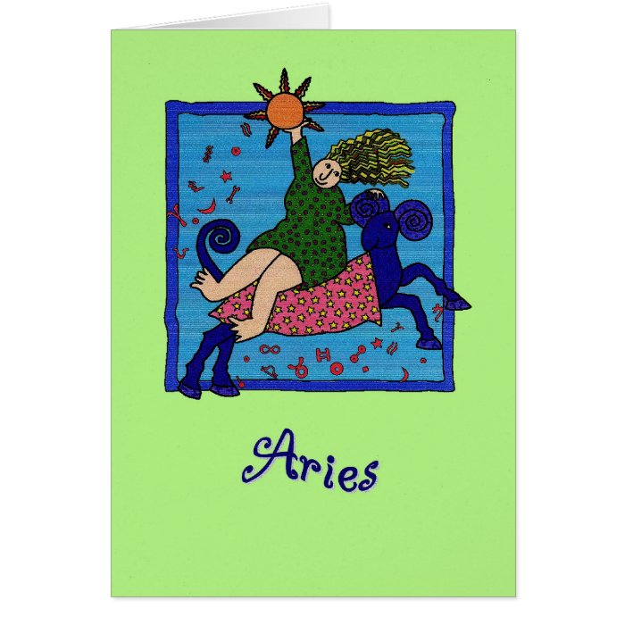 An Artsy Aries Greeting Greeting Card