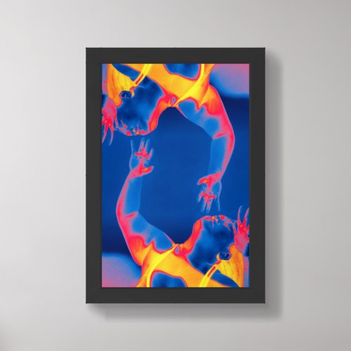 An artwork full of energy of colors framed art