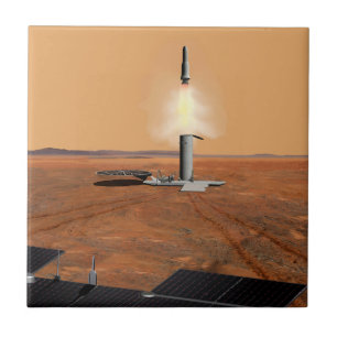 An Ascent Vehicle Leaving Mars. 2 Ceramic Tile
