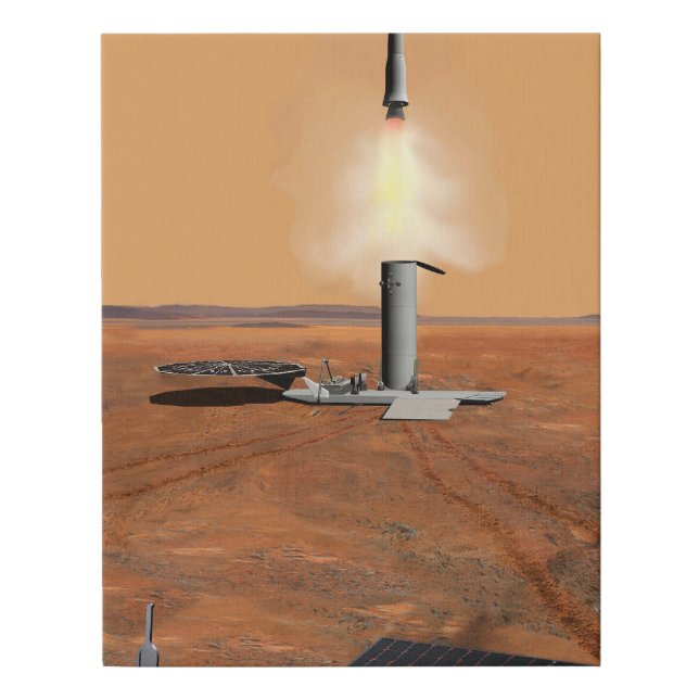 An Ascent Vehicle Leaving Mars. 2 Faux Canvas Print (Front)