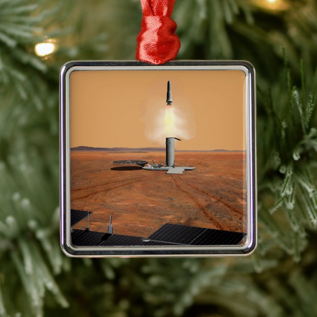 An Ascent Vehicle Leaving Mars. 2 Metal Ornament (Tree)