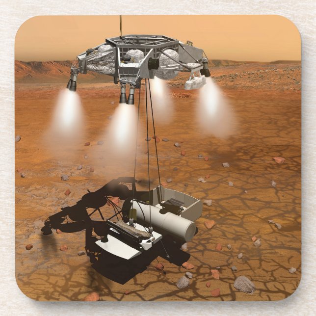 An Ascent Vehicle Leaving Mars. Beverage Coaster (Front)