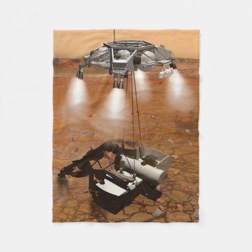 An Ascent Vehicle Leaving Mars Fleece Blanket