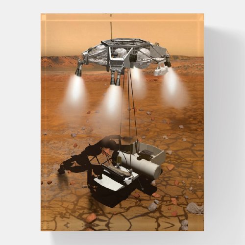 An Ascent Vehicle Leaving Mars Paperweight