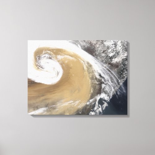 An Asian dust storm crosses the Pacific Canvas Print