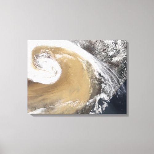 An Asian dust storm crosses the Pacific Canvas Print