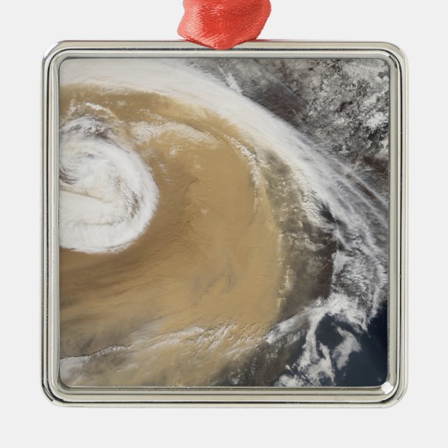 An Asian dust storm crosses the Pacific Metal Ornament (Front)