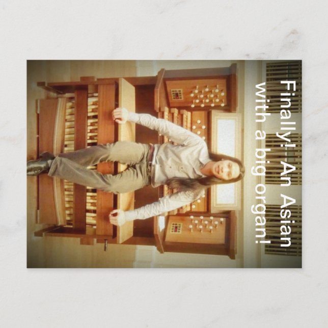 an Asian with a big organ Postcard (Front)