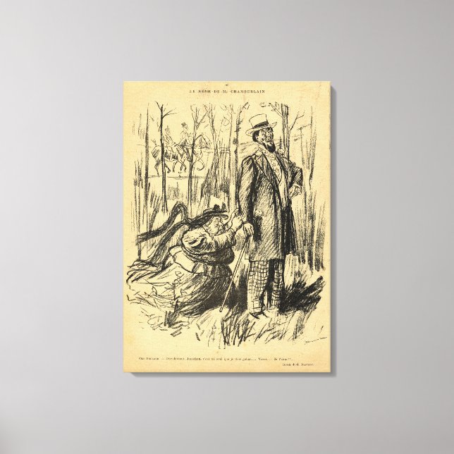 An Assault on Modesty or Mr. Chamberlain's Canvas Print (Front)