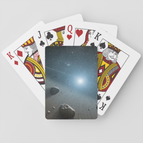 An Asteroid Belt Around The Bright Star Vega Playing Cards