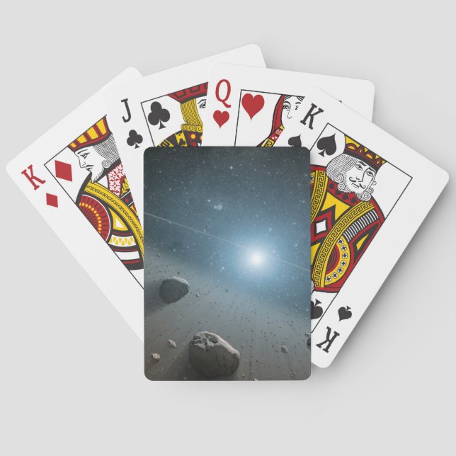 An Asteroid Belt Around The Bright Star Vega. Poker Cards (Back)