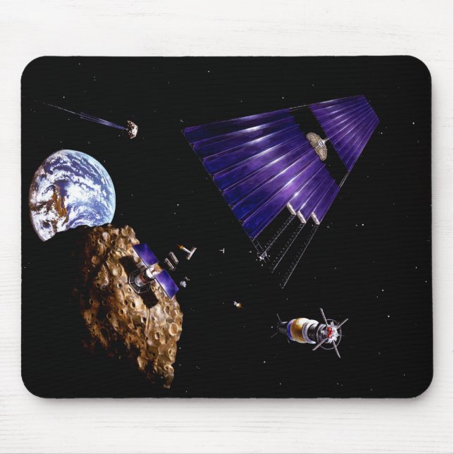 An asteroid mining mission mouse pad (Front)