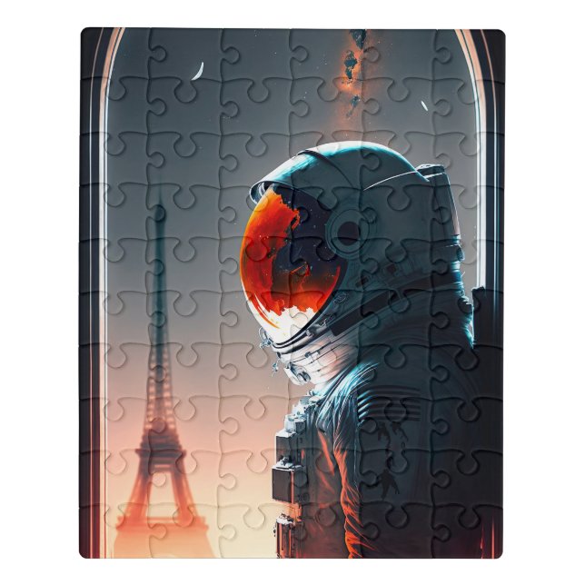 An astronaut in Paris  Jigsaw Puzzle (Puzzle Vertical)