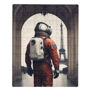 An astronaut in Paris  Jigsaw Puzzle