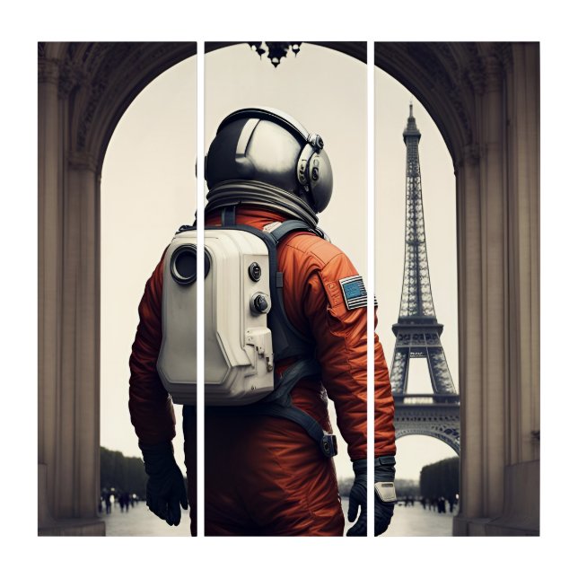 An astronaut in Paris Triptych (Front)