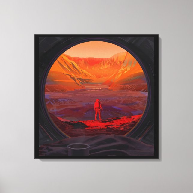 An Astronaut On Mars Canvas Print (Front)