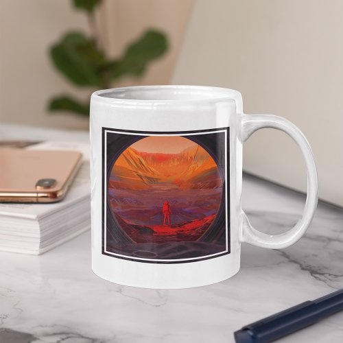 An Astronaut On Mars Giant Coffee Mug