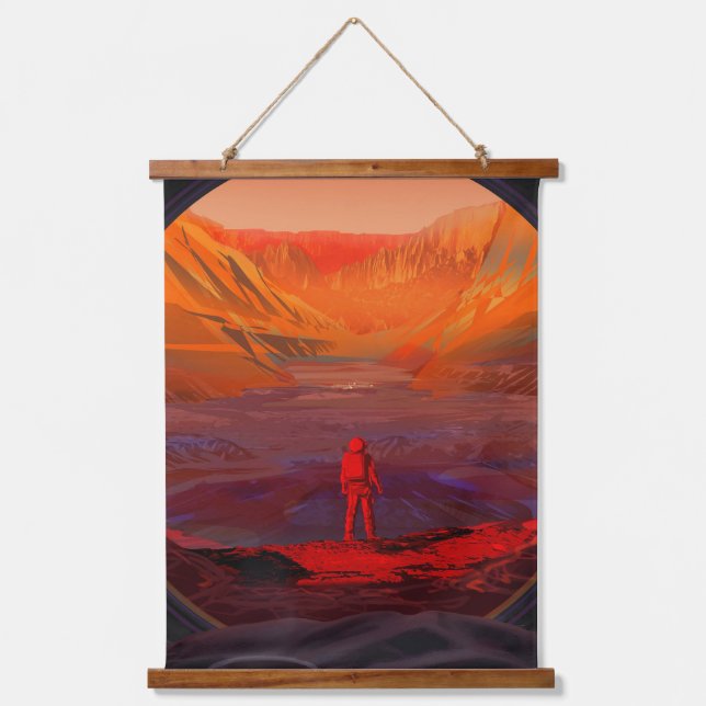 An Astronaut On Mars Hanging Tapestry (Front)