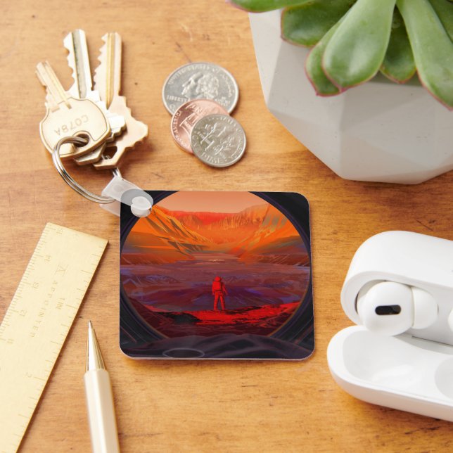An Astronaut On Mars Keychain (Desk)