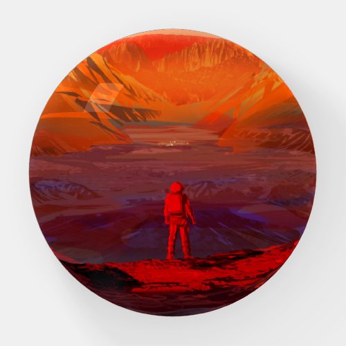 An Astronaut On Mars Paperweight