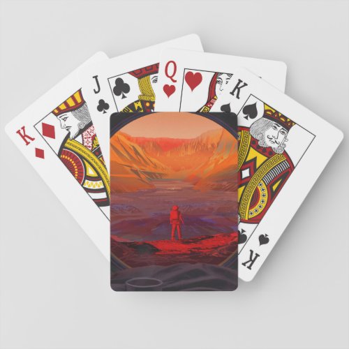 An Astronaut On Mars Playing Cards