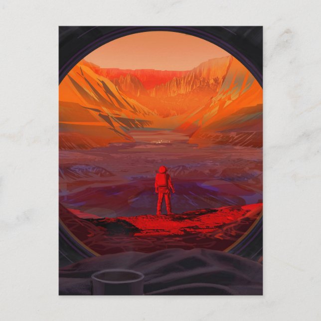 An Astronaut On Mars Postcard (Front)