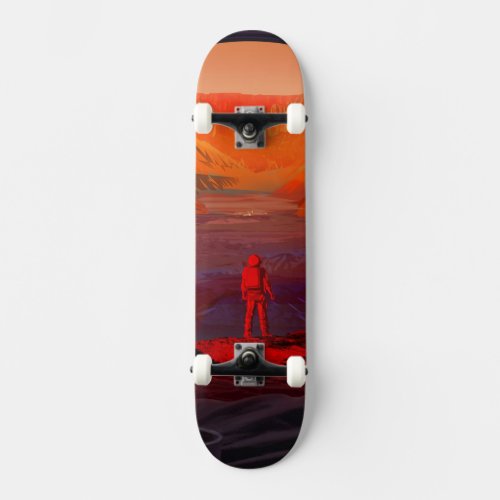 An Astronaut On Mars Skateboard