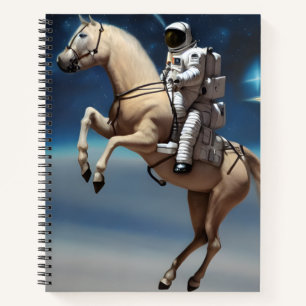 An Astronaut Riding a Horse in Space Notebook