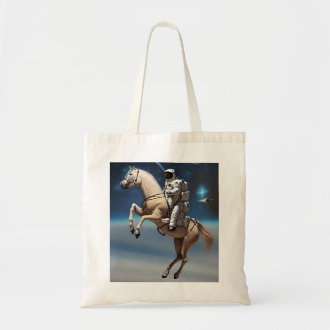 An Astronaut Riding a Horse in Space  Tote Bag (Front)