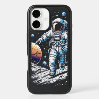 An astronaut running on the moon iPhone 16 case