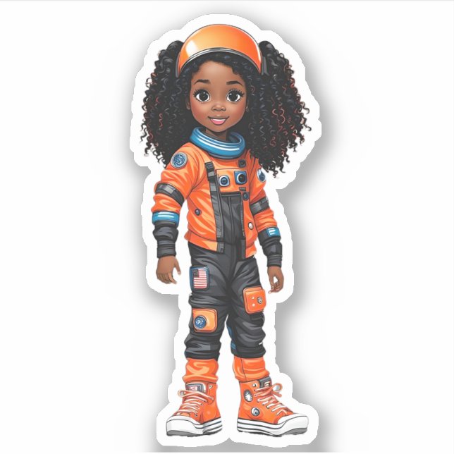An Astronaut Team Member - Orange Sticker (Front)