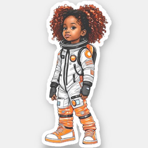 An Astronaut Team Member _ Orange Sticker