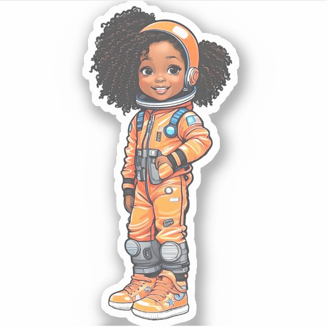 An Astronaut Team Member - Orange Sticker (Front)