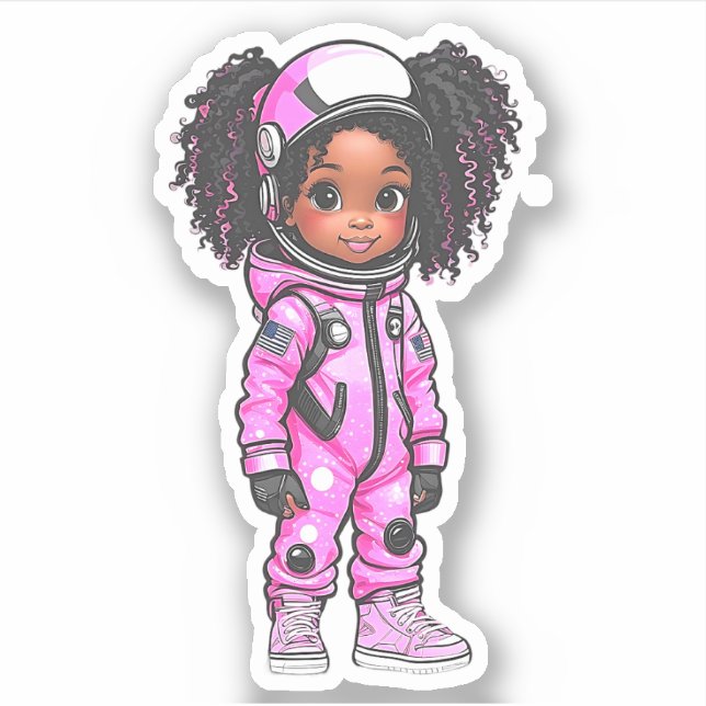 An Astronaut Team Member - Pink Sticker (Front)