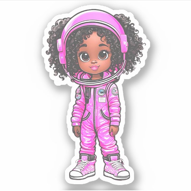 An Astronaut Team Member - Pink Sticker (Front)