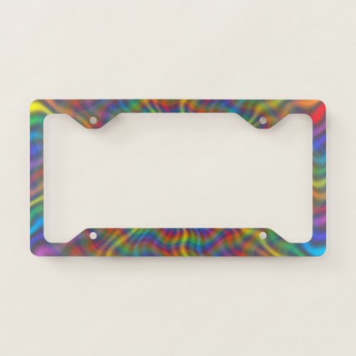 An Atomic Rainbow License Plate Frame