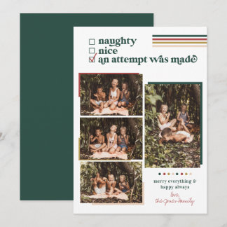 An Attempt Was Made | Modern Christmas Photo Card