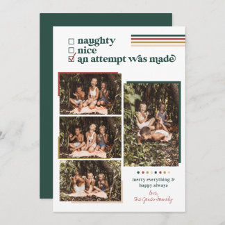 An Attempt Was Made | Modern Christmas Photo Card