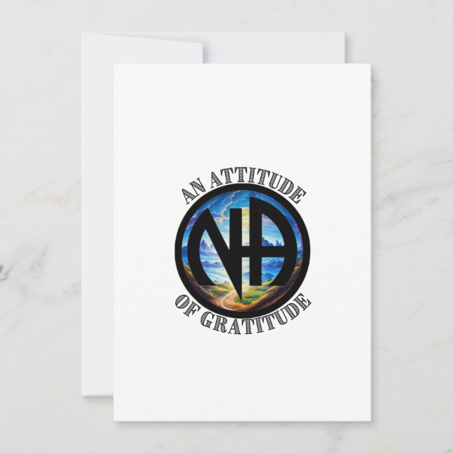 An Attitude of Gratitude - NA Narcotics Anonymous Holiday Card (Front)