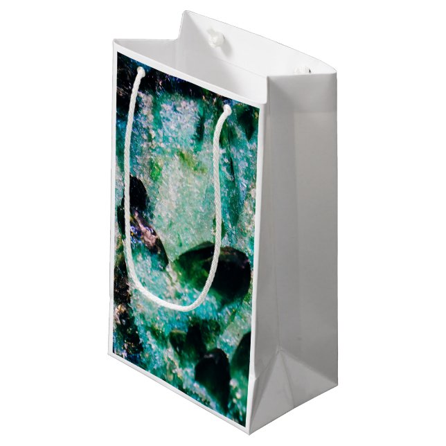 An Aura of Emeralds Small Gift Bag (Front Angled)