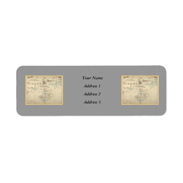 An Authentic 1690 Pirate Map Label (Front)